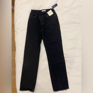 A&F crossover dad jeans